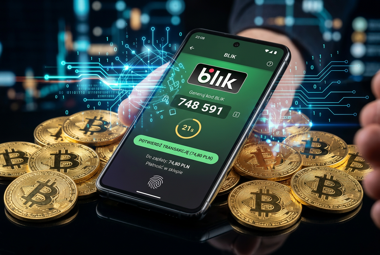 Bezpieczne i nowoczesne metody płatności w kasynie online z widocznym logiem BLIK oraz kryptowalutami